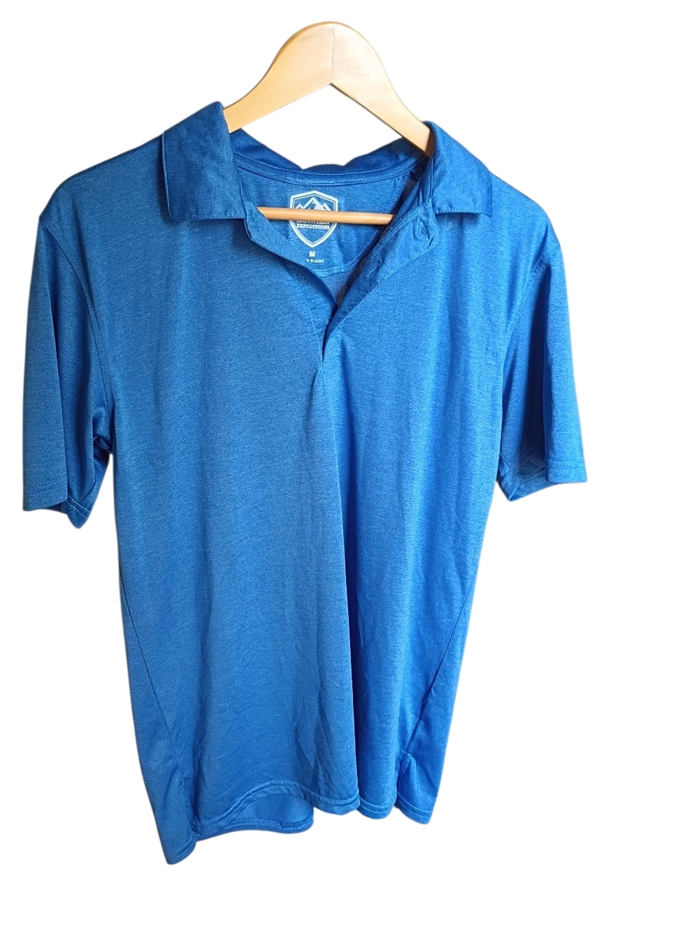 Mountain Expeditions Blue Short Sleeve Polo Size Medium